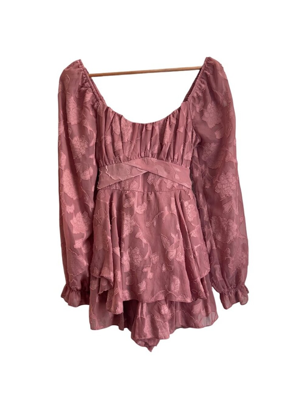 Charmed Hearts Womens Floral Romper Size S Cottagecore Fairy Coquette Babydoll